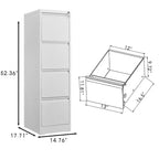 GDFStudio Miao Meuble de classement vertical moderne en acier avec serrure