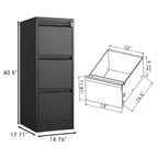 GDFStudio Miao Meuble de classement vertical moderne en acier avec serrure