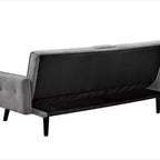 Canapé-lit Whisen 72, dossier pliant convertible en lit double avec porte-gobelet et tablette escamotable