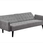 Canapé-lit Whisen 72, dossier pliant convertible en lit double avec porte-gobelet et tablette escamotable