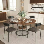 Table d'appoint moderne avec tiroir - Table de chevet pour chambre et salon, MDF aspect bois rustique et plateau en verre trempé, table d'appoint de style industriel