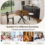 Table d'appoint moderne avec tiroir - Table de chevet pour chambre et salon, MDF aspect bois rustique et plateau en verre trempé, table d'appoint de style industriel
