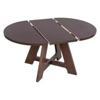 Ensemble table de salle à manger ronde extensible de style ferme pour 4, avec rallonge amovible et 4 chaises de salle à manger rembourrées