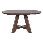 Ensemble table de salle à manger ronde extensible de style ferme pour 4, avec rallonge amovible et 4 chaises de salle à manger rembourrées