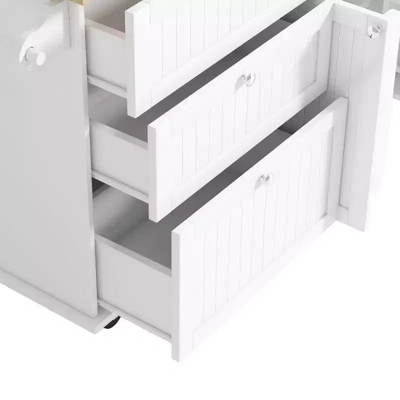 Table de cuisson de 53 po pour îlot de cuisine avec 2 places assises, ensemble de table de cuisson d'îlot de cuisine mobile avec rangement pour cuisine ou salle à manger - Panipeachy