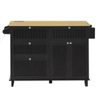 Table de cuisson de 53 po pour îlot de cuisine avec 2 places assises, ensemble de table de cuisson d'îlot de cuisine mobile avec rangement pour cuisine ou salle à manger - Panipeachy