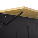 Table de cuisson de 53 po pour îlot de cuisine avec 2 places assises, ensemble de table de cuisson d'îlot de cuisine mobile avec rangement pour cuisine ou salle à manger - Panipeachy