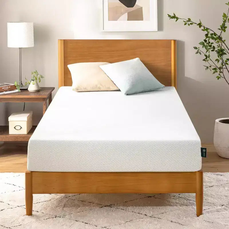 ZINUS 8 Inch Twin Green Tea Memory Foam Mattress, Fiberglass Free, Medium Firm Feel, Zoned Pressure Relief, Certified Safe Foams & Fabric