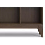 Meuble de rangement Pearson en BOIS MASSIF de style Mid-Century Moderne, 9 cubes, 52 pouces x 42 pouces, en noyer brun