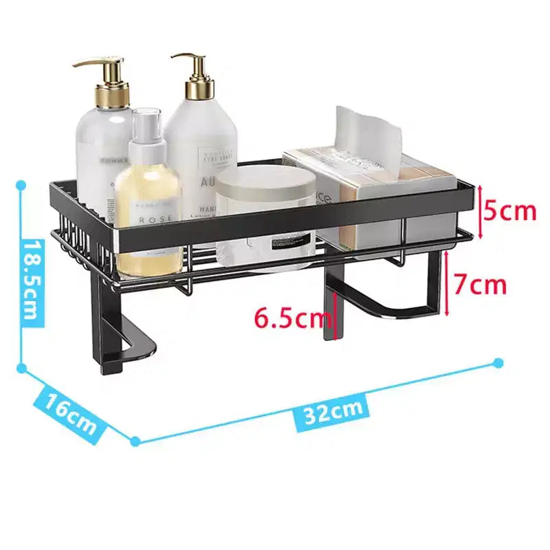 Étagère de Rangement Au-dessus des Toilettes Sans Perçage, Organiseur de Salle de Bain Gain de Place avec Support en Acier Carbone à 12 Niveaux pour Derrière le Réservoir des Toilettes
