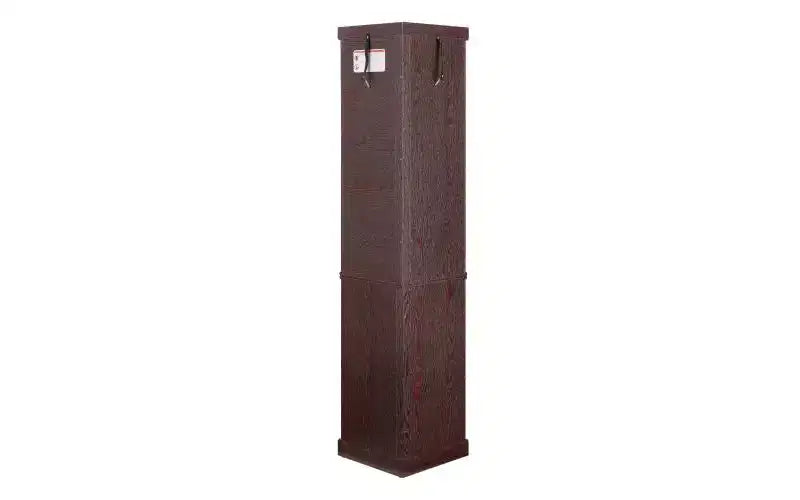 Meuble d'angle en verre JVNOXK avec éclairage, adapté aux salons, collections d'antiquités, rangement de vins ou exposition de verres de bar. Bois de cerisier foncé