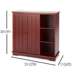 Meuble en bois Lakeside Collection Beadboard avec 3 étagères de rangement et placard -