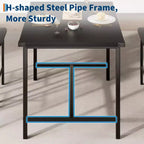 Ensemble table de salle à manger pour 4 avec repose-pieds et protection d'angle, ensemble de table de cuisine 5 pièces avec table de hauteur comptoir et 4 tabourets de bar rembourrés