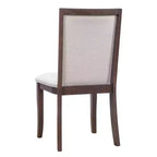 Ensemble de salle à manger Whisen 5 pièces style ferme avec table ronde extensible et 4 chaises tapissées