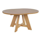 Ensemble de salle à manger Whisen 5 pièces style ferme avec table ronde extensible et 4 chaises tapissées