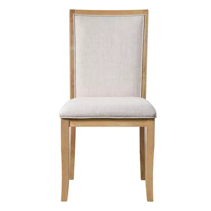 Ensemble de salle à manger Whisen 5 pièces style ferme avec table ronde extensible et 4 chaises tapissées