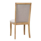 Ensemble de salle à manger Whisen 5 pièces style ferme avec table ronde extensible et 4 chaises tapissées