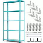 Étagère de rangement métallique robuste à 5 niveaux - Unité de rayonnage en acier réglable pour garage, cuisine - Étagère utilitaire industrielle de 173 cm (68 po) H x 89 cm (35 po) L x 30,5 cm (12 po) P - Vert clair