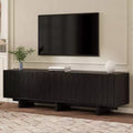 Clihome Retro Style Wood Grain TV Stand Media Console for Living Room