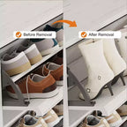 Meuble à chaussures avec 3 tiroirs basculants, meuble à chaussures en bois avec étagères réglables, organiseur de rangement de chaussures à 4 niveaux pour entrée, couloir, salon