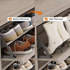 Meuble à chaussures avec 3 tiroirs basculants, meuble à chaussures en bois avec étagères réglables, organiseur de rangement de chaussures à 4 niveaux pour entrée, couloir, salon