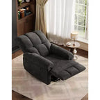 Fauteuil inclinable, pivotant et berçant avec support lombaire - Fauteuil à bascule manuel en chenille pour salon, chambre à coucher ou chambre d'enfant
