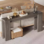 Console de ferme 70,9 pouces de long, table d'appoint rectangulaire étroite en bois pour la maison et le bureau, montage facile
