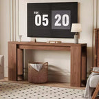 Console de ferme 70,9 pouces de long, table d'appoint rectangulaire étroite en bois pour la maison et le bureau, montage facile