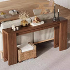 Console de ferme 70,9 pouces de long, table d'appoint rectangulaire étroite en bois pour la maison et le bureau, montage facile