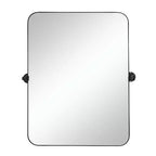 HomeRoots 36 Miroir d'appoint à cadre basculant en métal noir