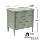 Table de chevet moderne à 3 tiroirs en bois Neha de Christopher Knight Home