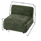 Fauteuil d'appoint rembourré avec pouf Lazy Single Sofa Lounge Chair Fauteuil de loisirs rembourré doux - ModernLuxe