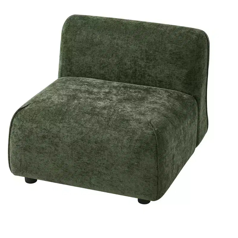 Fauteuil d'appoint rembourré avec pouf Lazy Single Sofa Lounge Chair Fauteuil de loisirs rembourré doux - ModernLuxe