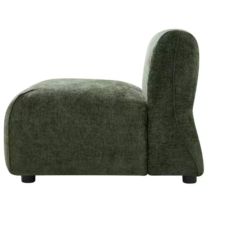 Fauteuil d'appoint rembourré avec pouf Lazy Single Sofa Lounge Chair Fauteuil de loisirs rembourré doux - ModernLuxe