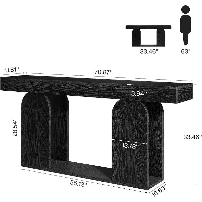 Console, Table d'appoint rustique pour canapé ou entrée