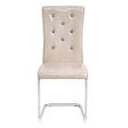 Lot de 2 chaises de salle à manger rétro en similicuir façon peau d'alligator avec détails de boucle en cristal