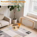 Table basse pliante en bois, Table d'appoint pliante pour ordinateur portable pour petits espaces, Table d'étude basse pour s'asseoir au sol pour le salon, la chambre à coucher, le bureau, le magasin
