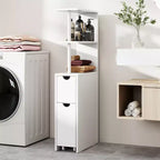Meuble de rangement étroit Costway avec étagères ouvertes, tiroir coulissant et chariot sur roulettes pour la cuisine