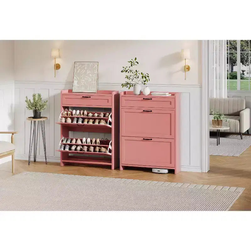 Meuble à chaussures pivotant moderne, Rangement peu encombrant pour entrées, Durable et élégant, Montage facile, Idéal pour les foyers occupés