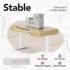 Bureau debout électrique de 48 pouces avec tiroirs, bureau réglable en hauteur avec rangement, poste de travail informatique pour bureau à domicile