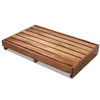 Acacia Wood Step Platform,No Assembly, Non-Slip One Step Stool for Seniors, Indoor & Outdoor Use