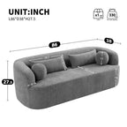 Canapé nuage rembourré en chenille moderne GDFStudio Mason 3 places avec oreillers