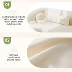 Canapé nuage rembourré en chenille moderne GDFStudio Mason 3 places avec oreillers