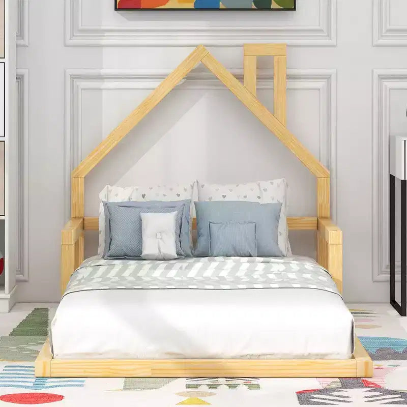 Lit avec tête de lit en forme de maison GDFStudio Donovan