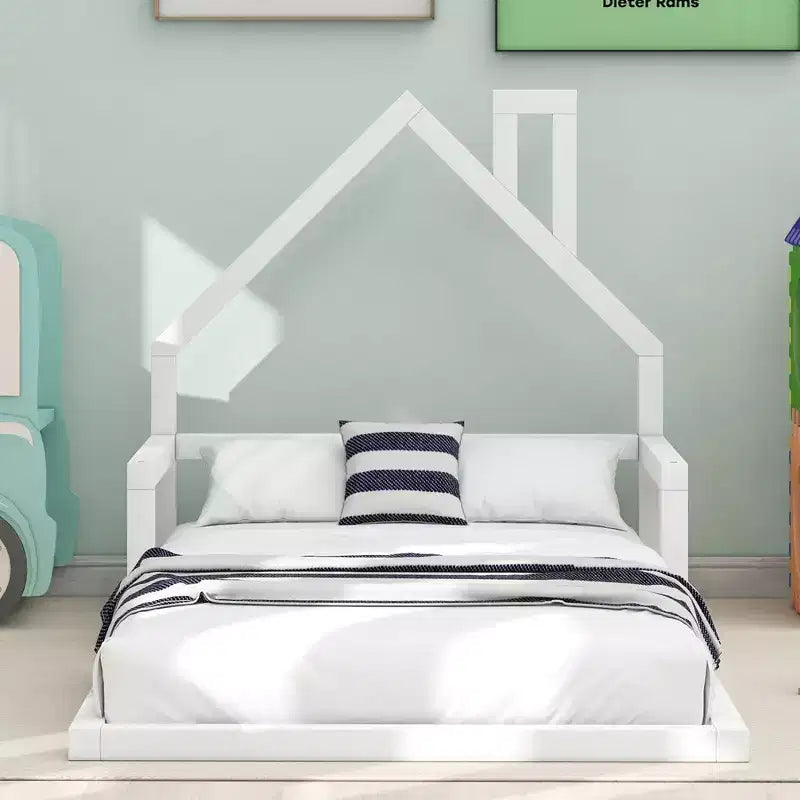 Lit avec tête de lit en forme de maison GDFStudio Donovan