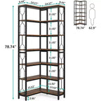 Étagère à 7 niveaux industrielle haute de 200 cm GDFStudio Mathilde