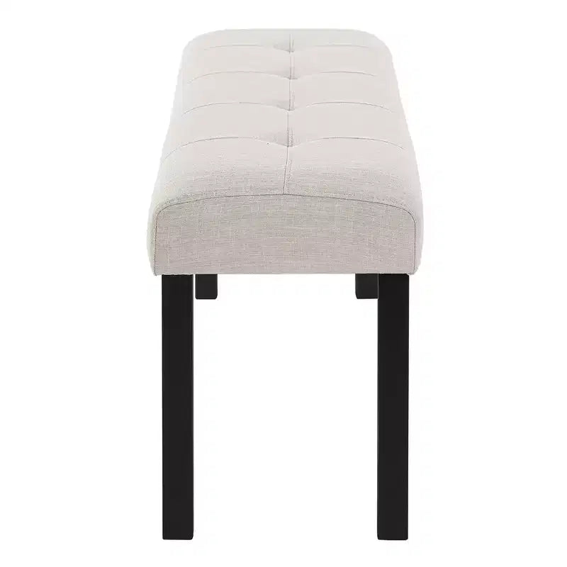 Banc de salle à manger moderne capitonné en lin de style fermier, utilisation polyvalente