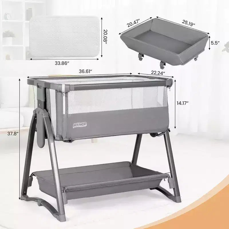 Lit Cododo Bébé 5 en 1 Karl Home Gris avec Table à Langer