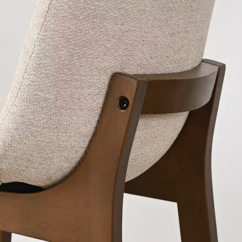 Lot de 2 tabourets de bar modernes du milieu du siècle avec dossiers, chaises hautes rembourrées de 71 cm avec pieds en bois massif - Panipeachy