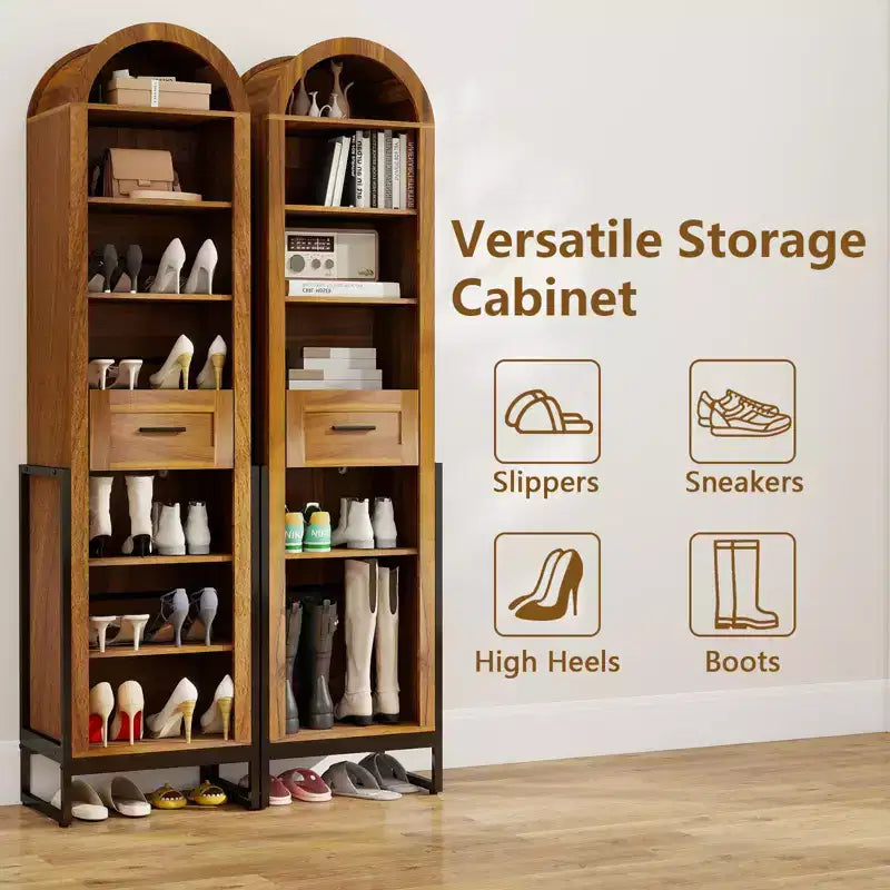 Meuble de rangement pour chaussures hautes et étagère ELECWISH